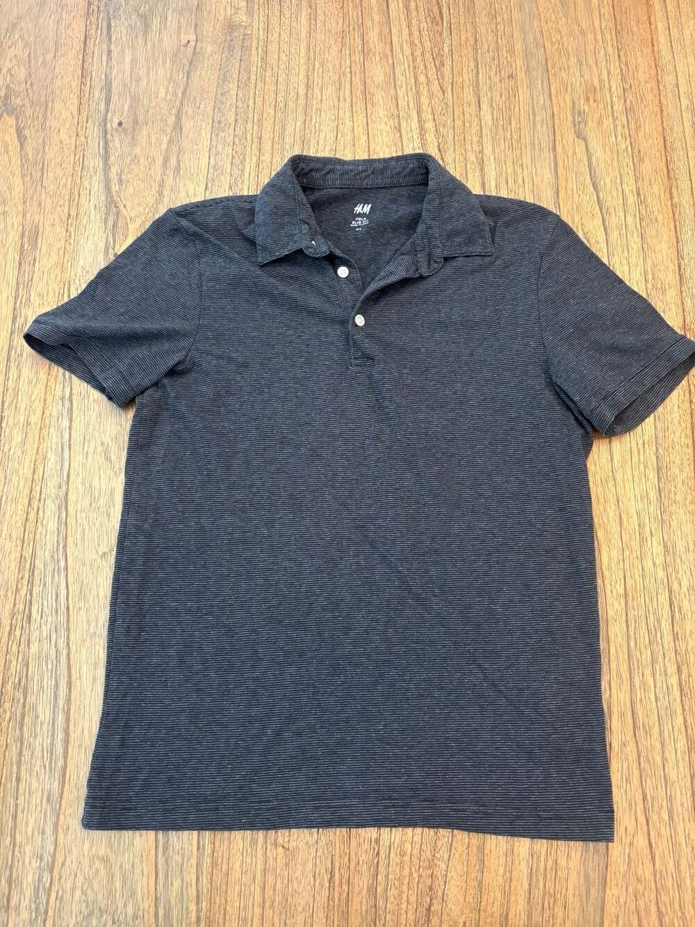 H&M Slim Fit Striped Polo Shirt